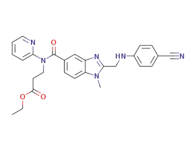 3-[[[2-[[(4-cyanophenyl)amino]methyl]-1-methyl-1H-benzimidazol-5-yl]carbonyl](pyridin-2-yl)amino]propionic acid ethyl ester