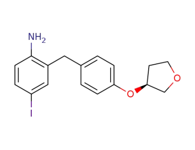 (S)-3-(4-(5-iodo-2-aminobenzyl)phenoxy)tetrahydrofuran