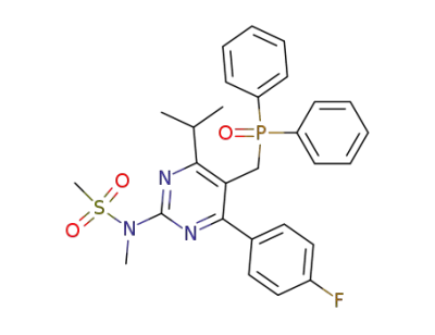 N-(5-((diphenylphosphoryl)methyl)-4-(4-fluorophenyl)-6-isopropylpyrimidin-2-yl)-N-methylmethanesulfonamide