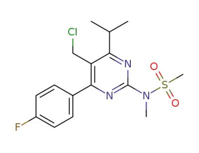 N-[5-chloromethyl-4-(4-fluorophenyl)-6-isopropyl-pyrimidin-2-yl]-N-methyl-methanesulfonamide