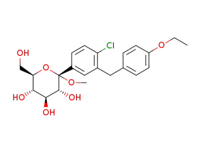 (2S,3R,4S,5S,6R)-2-[4-chloro-3-[(4-ethoxyphenyl)methyl]phenyl]-6-(hydroxymethyl)-2-methoxy-tetrahydropyran-3,4,5-triol