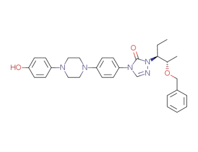 2-[(1S,2S)-1-ethyl-2-benzyloxypropyl]-2,4-dihydro-4-[4-[4-(4-hydroxyphenyl)piperazin-1-yl]phenyl]-3H-1,2,4-triazol-3-one
