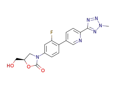 (5R)-3-{3-fluoro-4-[6-(2-methyl-2H-tetrazol-5-yl)pyridra-3-yl]phenyl}-5-(hydroxymethyl)-1,3-oxazoiidin-2-one