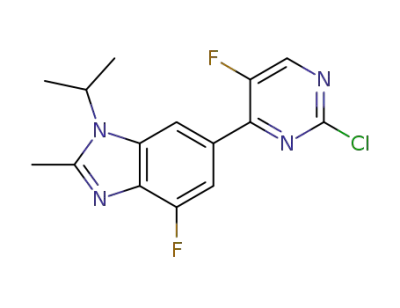 6-(2-chloro-5-fluoropyrimidin-4-yl)-4-fluoro-1-isopropyl-2-methyl-1H-benzo[d]imidazole